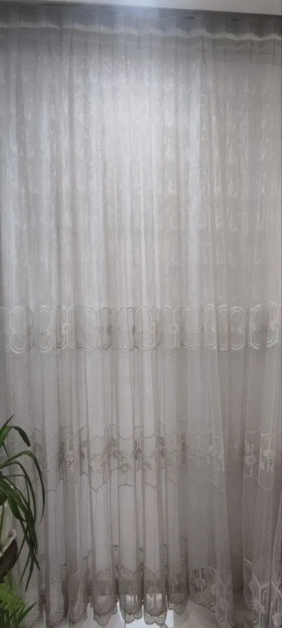 فروش توری پنج متر یک جفت والان و دکور فیروزه ای|پرده، رانر، رومیزی|زنجان, |دیوار