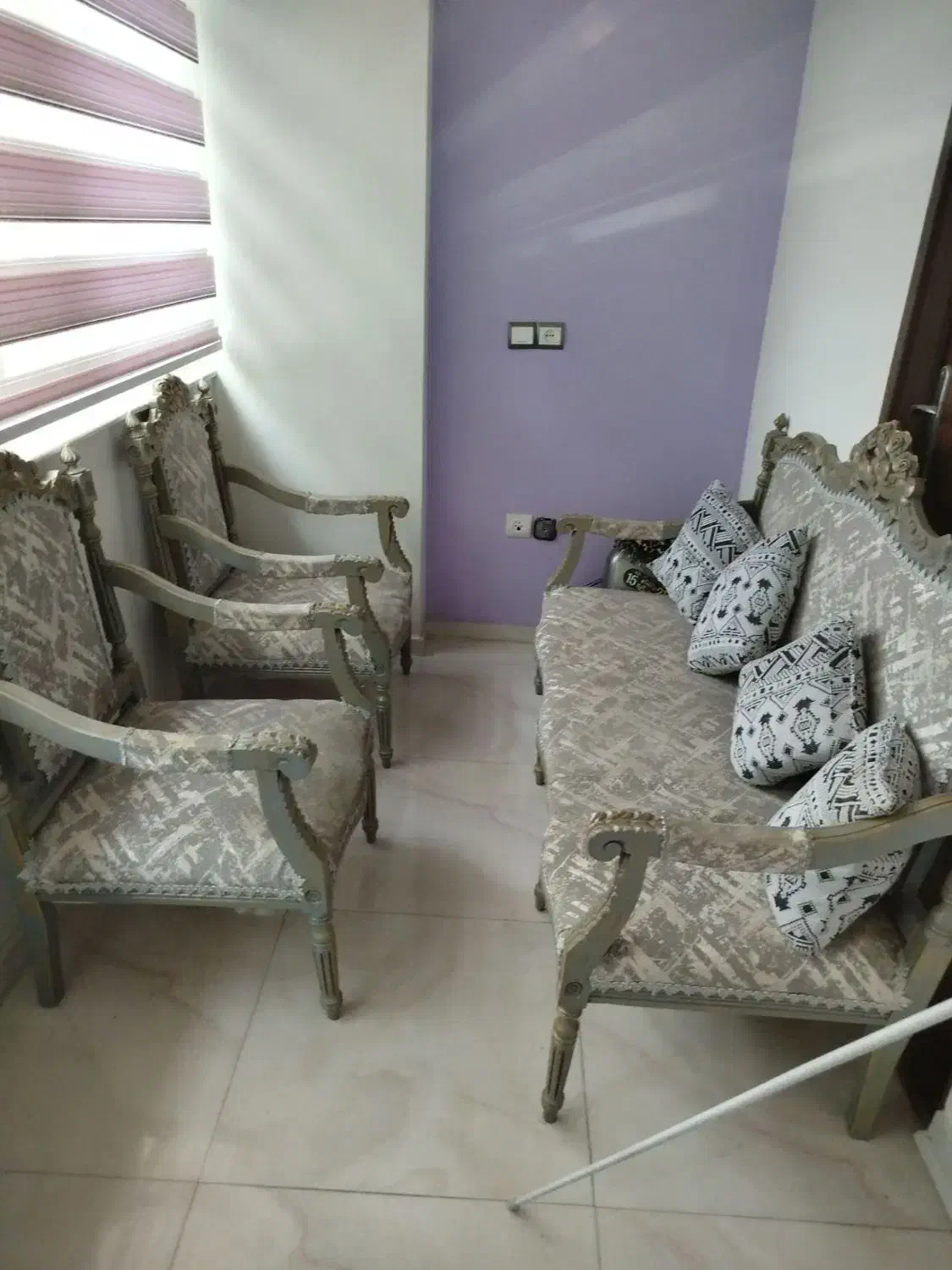 مبل سلطنتی 5نفره2ت|مبلمان خانگی و میز عسلی|چناران, |دیوار