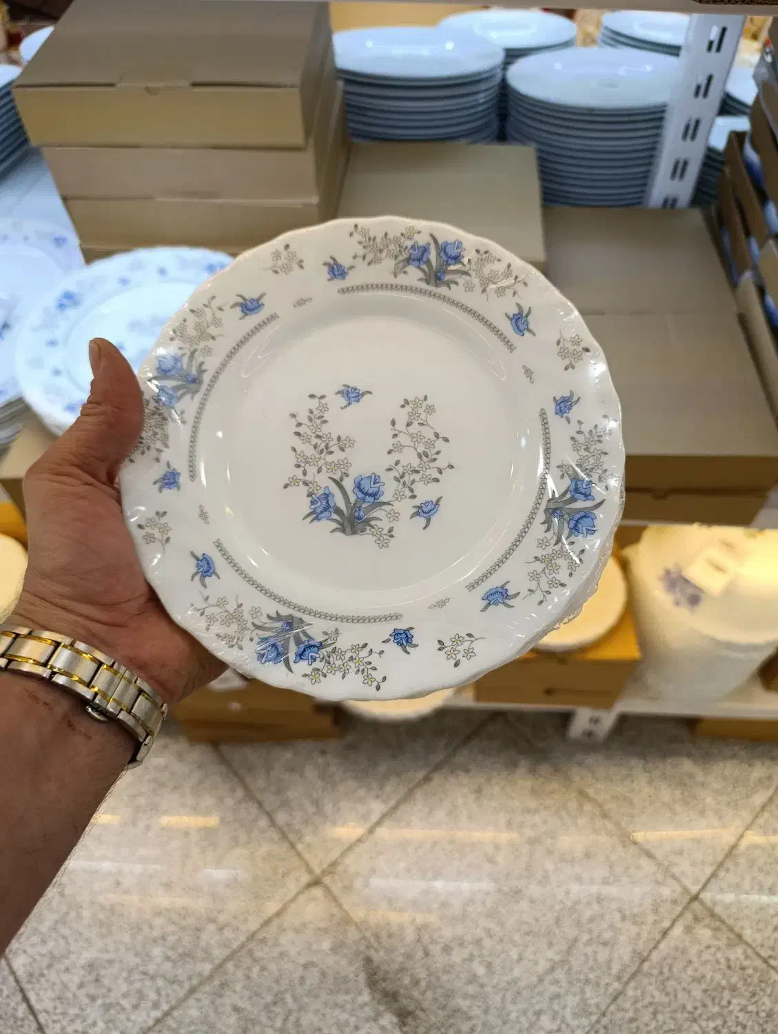 آرکوپال گل آبی یا کد 120 پارس اوپال|ظروف سرو و پذیرایی|تبریز, |دیوار