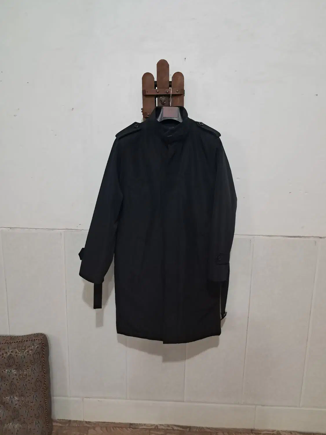 پالتوی بلند مشکی مردانه|لباس|اردکان, |دیوار