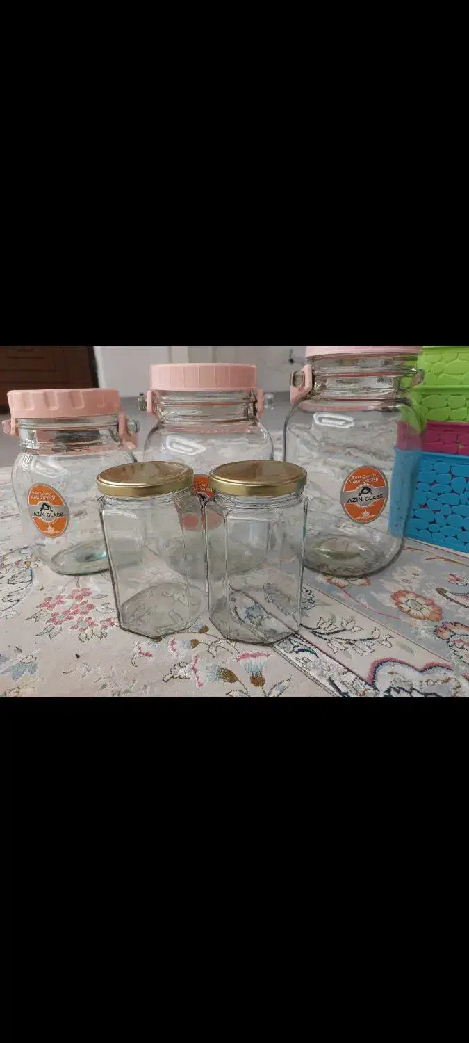 ظروف شیشه بانکه بزرگ و سبد چندکاره|ظروف نگهدارنده، پلاستیکی، یکبارمصرف|قم, پردیسان|دیوار