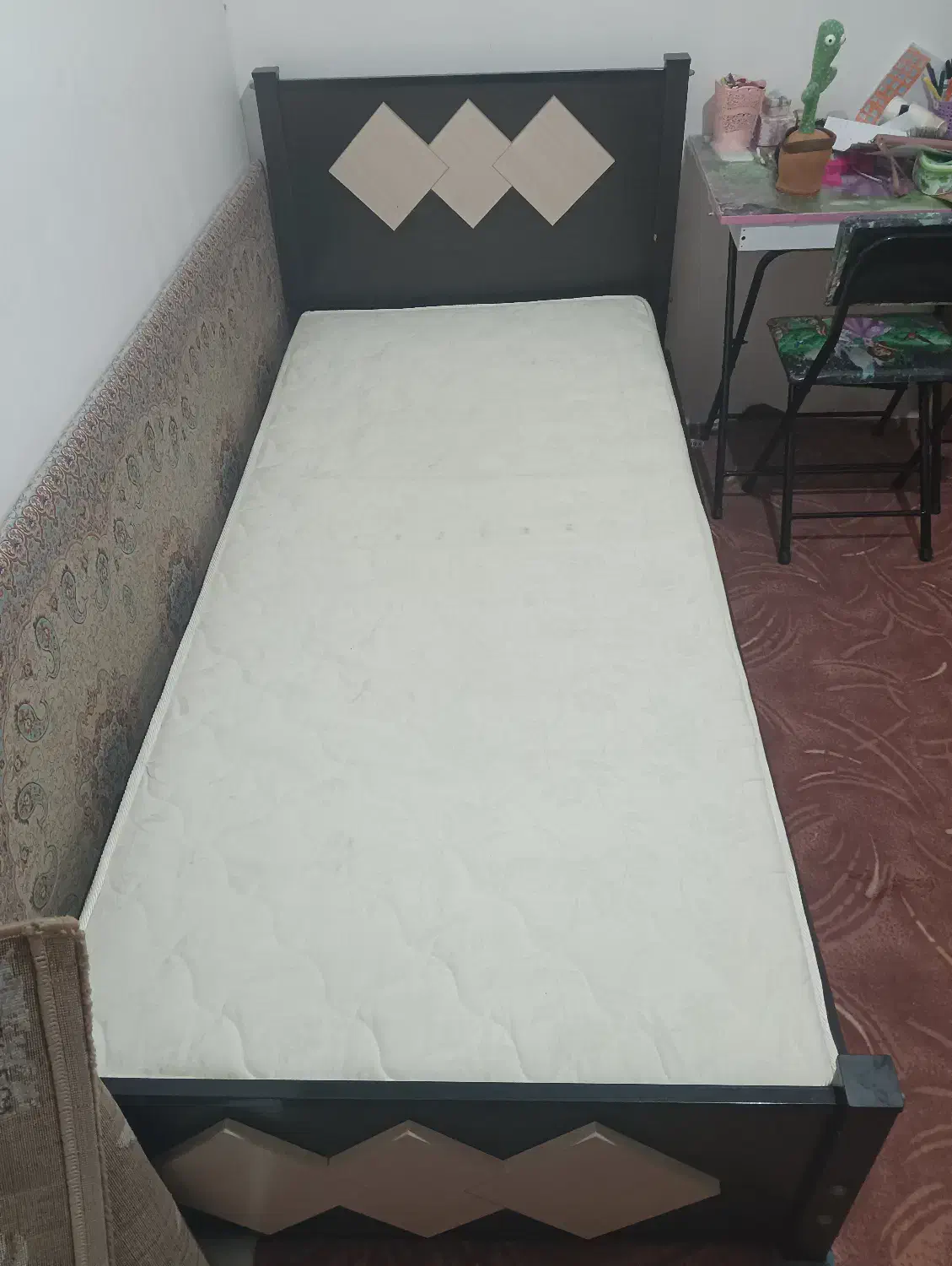 تخت نوجوان 2 کشو و میز تحریر|تخت و سرویس خواب|مشکین‌دشت, |دیوار