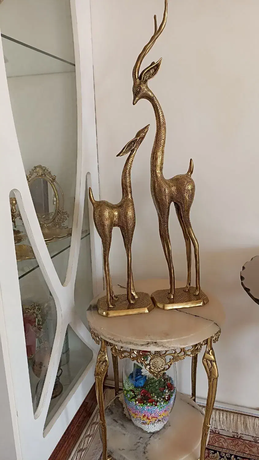 غزال برنزبه همراه میزبرنزی|صنایع دستی و سایر لوازم تزئینی|کرمانشاه, |دیوار