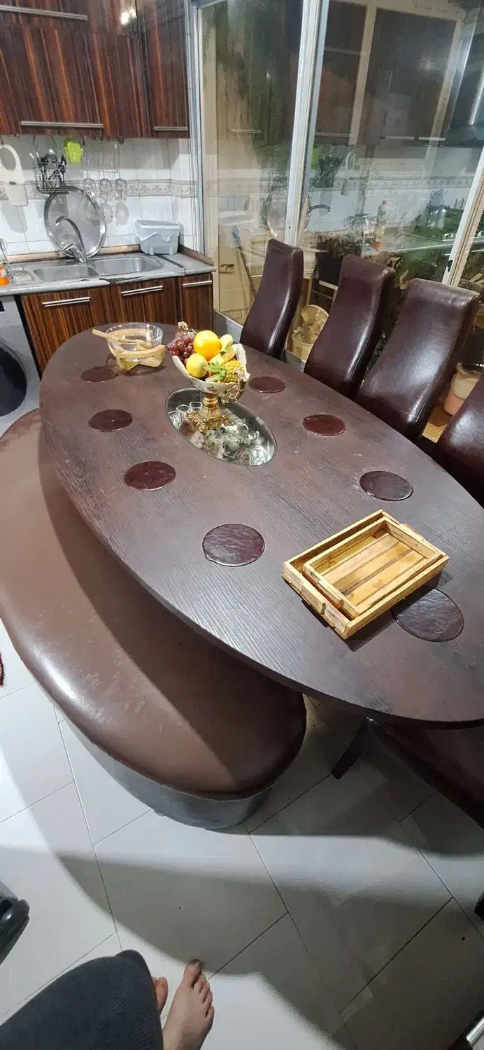 غذا خوری ۱۰ نفره|میز و صندلی غذاخوری|بندر انزلی, پرستار|دیوار