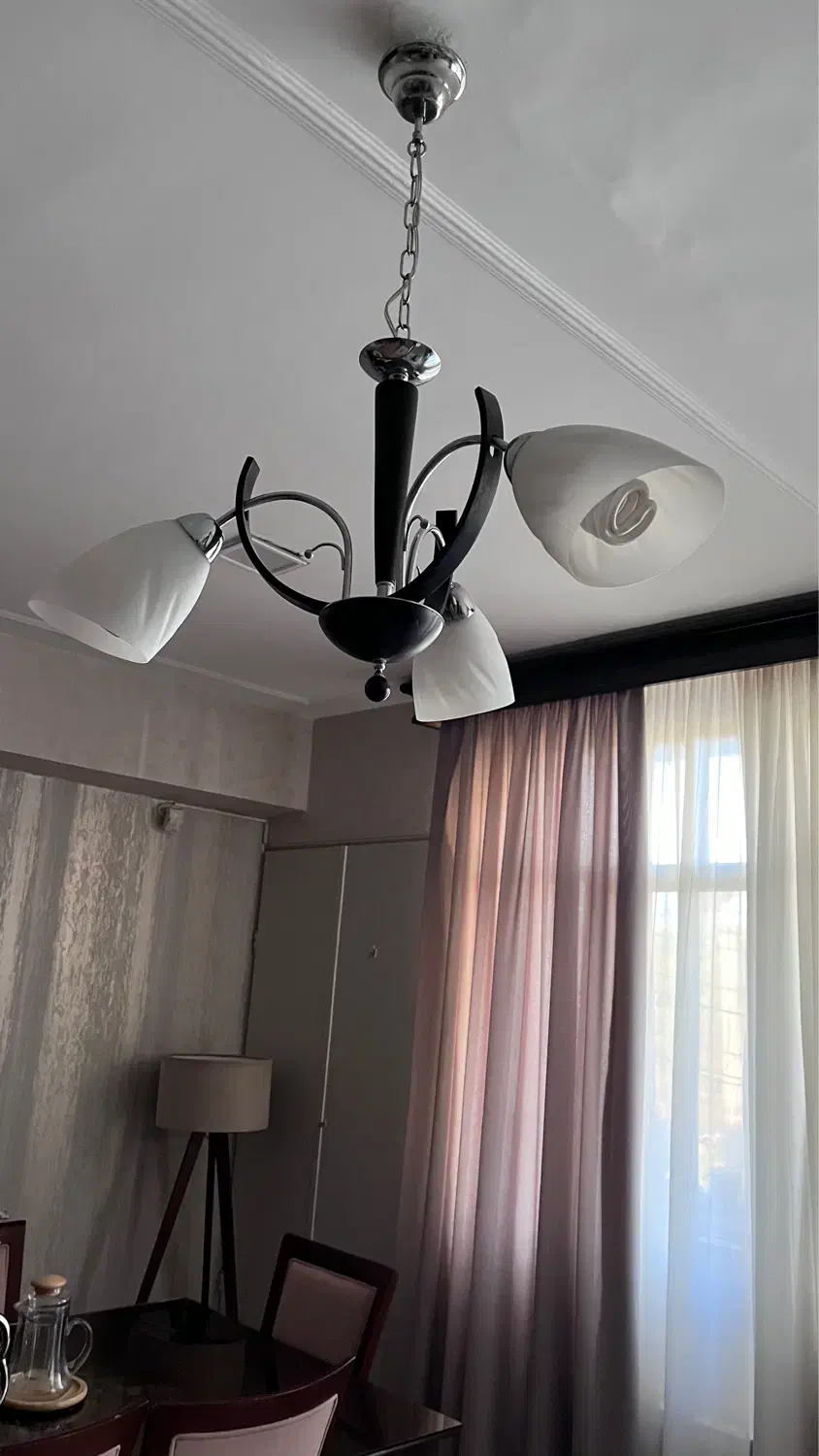 لوستر سه شاخه دوعدد|لوستر و چراغ آویز|کرمان, |دیوار