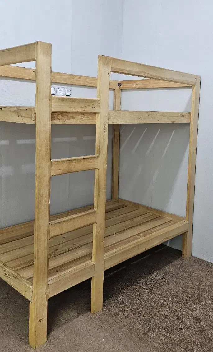 تخت دو طبقه تمام چوب|تخت و سرویس خواب|آبادان, |دیوار