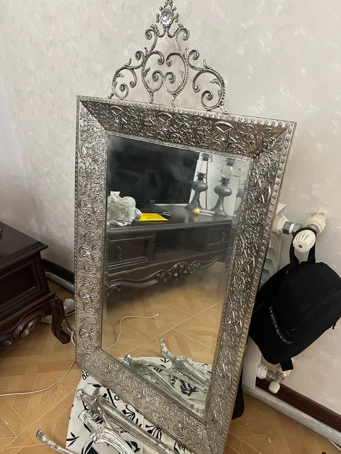 آینه شمعدان برنز|آینه|هشتگرد, شهرک گلها|دیوار