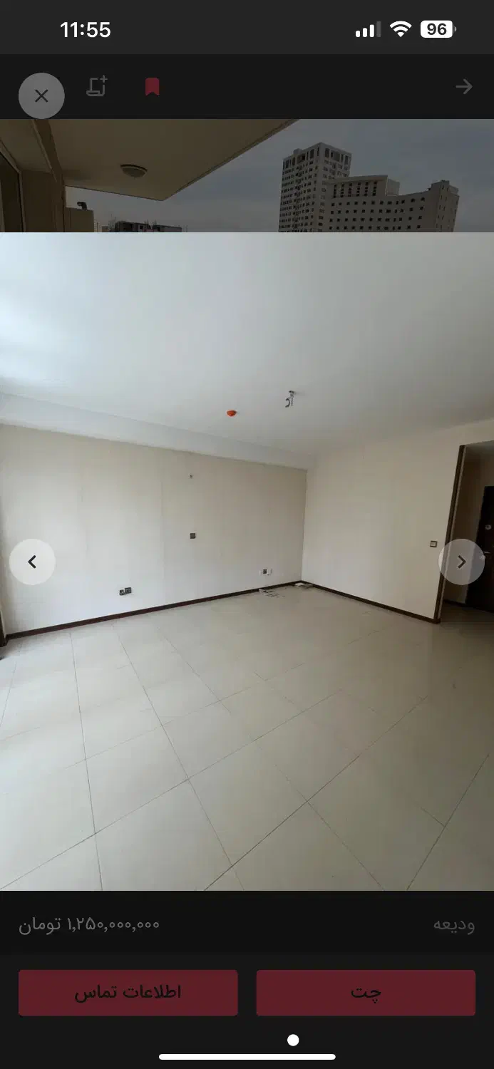 ۹۸متر۲خواب نوسازوتمیزطبقات بالا/رزمال/دریاچه