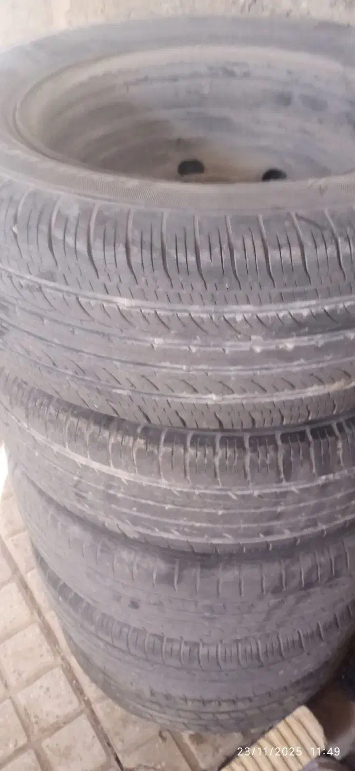 فروش تعداد چهار عدد لاستیک با رینگ 14|قطعات یدکی و لوازم جانبی|خرم بید, |دیوار