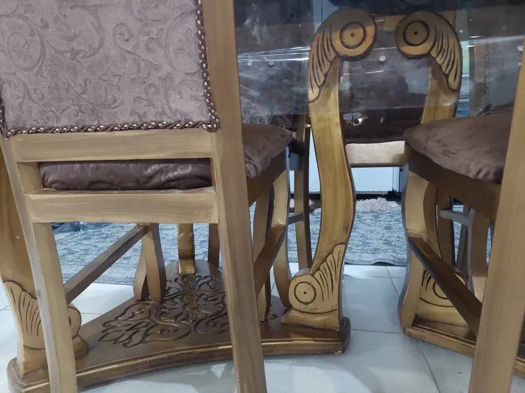 میزناهارخوری۶نفره شیشه|میز و صندلی غذاخوری|اصفهان, نصرآباد|دیوار