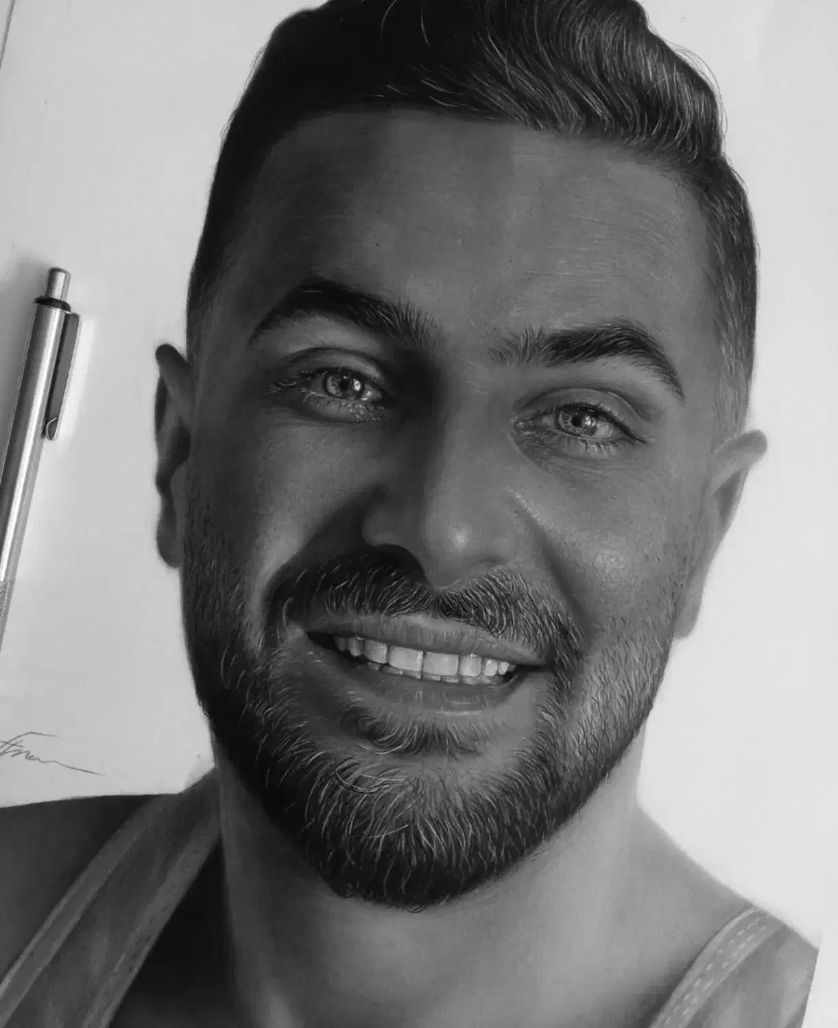 طراحی چهره سیاهقلم|تابلو، نقاشی، عکس|مشهد, کوشش|دیوار