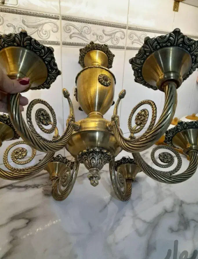 لوستر برنجی وغیره|لوستر و چراغ آویز|مشهد, شهرآرا|دیوار
