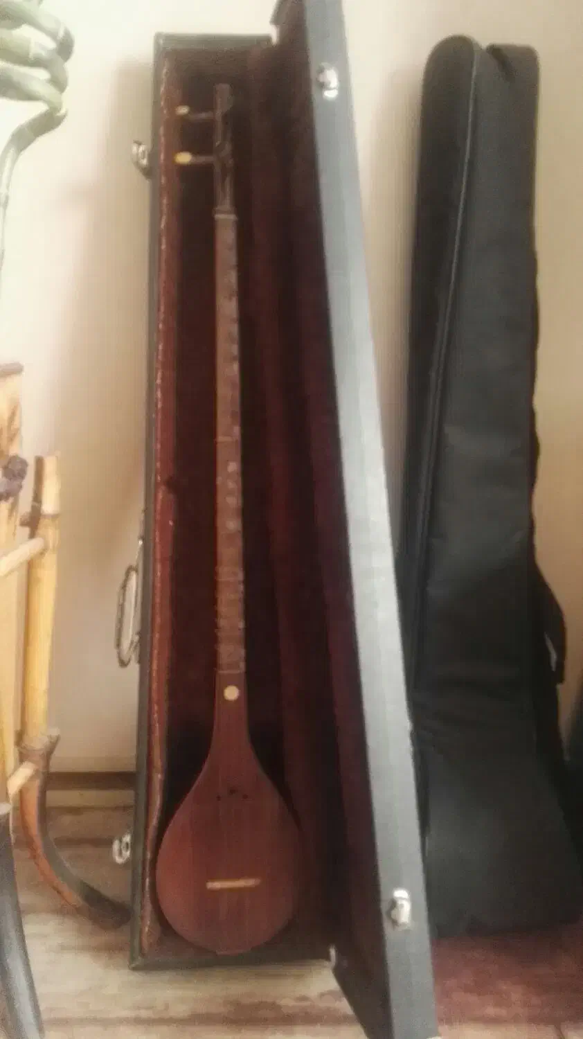 سه تار کاسه یک تکه مهر یا برند دهقانی|سازهای سنتی|صدرا-فارس, فاز ۱|دیوار