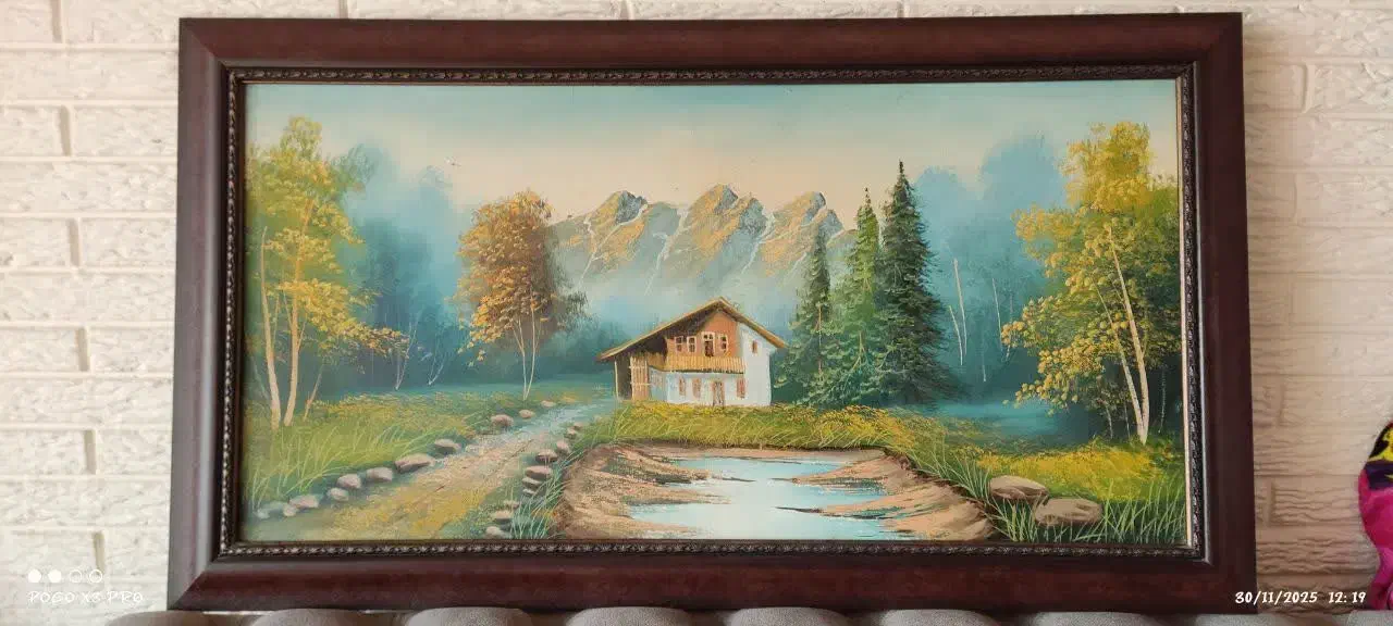 گل و گلدان و تابلو نقاشی|تابلو، نقاشی، عکس|هرسین, |دیوار