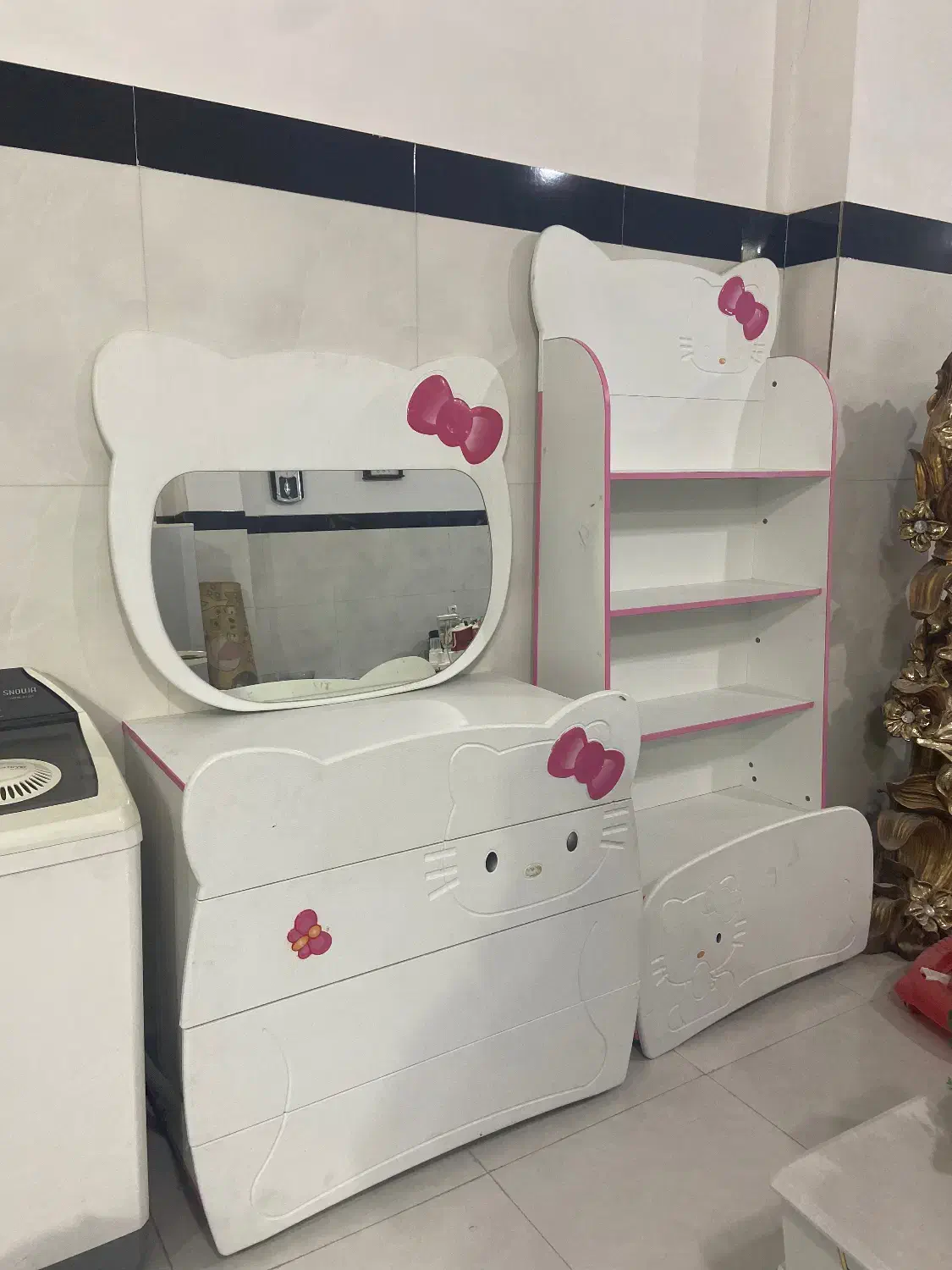 ست سرویس خواب نوجوان تمام MDF کارکرده سالم|تخت و سرویس خواب|ارومیه, |دیوار