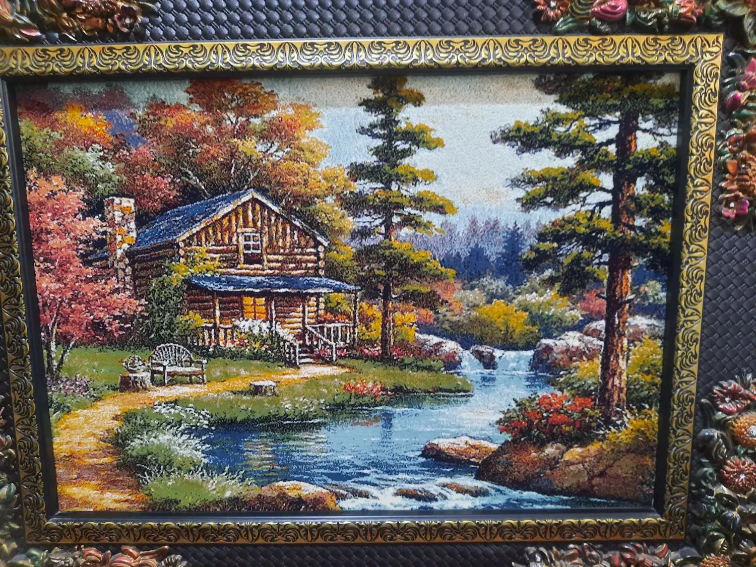 تابلو فرش همراه با قاب|تابلو فرش|مشهد, مشکینی (شهرک غرب)|دیوار