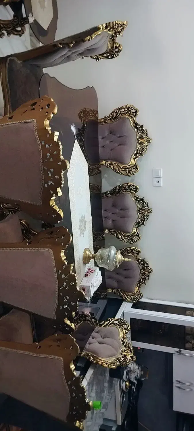 مبل ومیز نهار خوری سلطنتی|مبلمان خانگی و میز عسلی|بجنورد, |دیوار