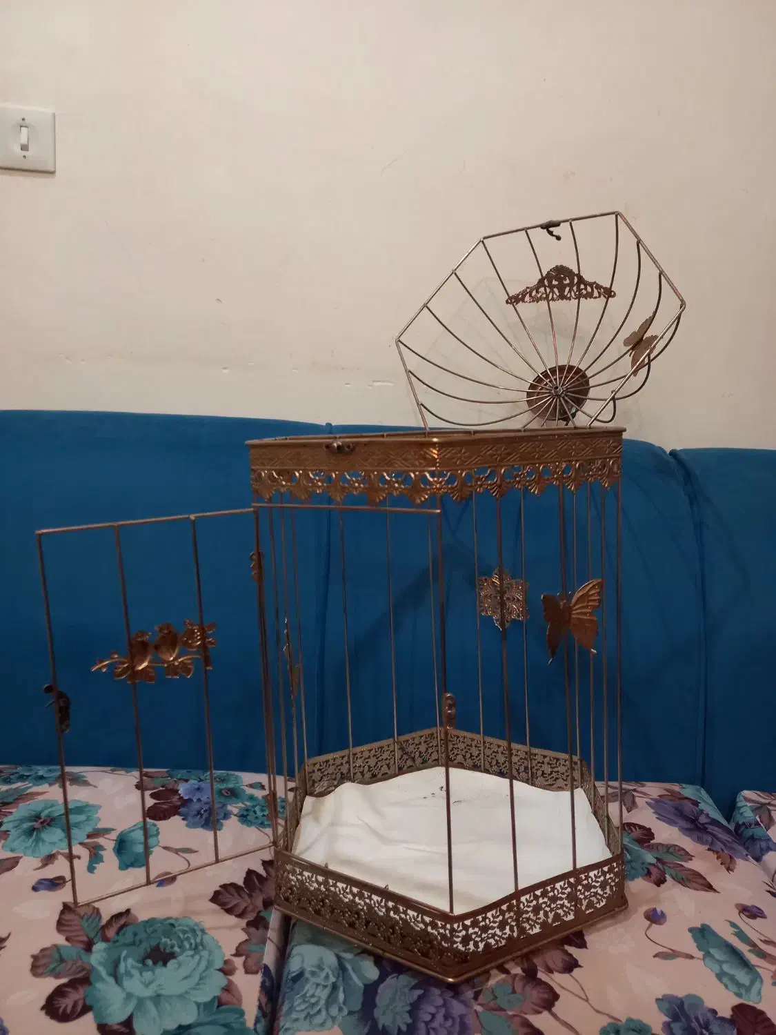 قفس تزئینی  گوی حصیری تزئینی سفره عقد باکس آینه ای|لوازم جانبی حیوانات|شهرکرد, |دیوار