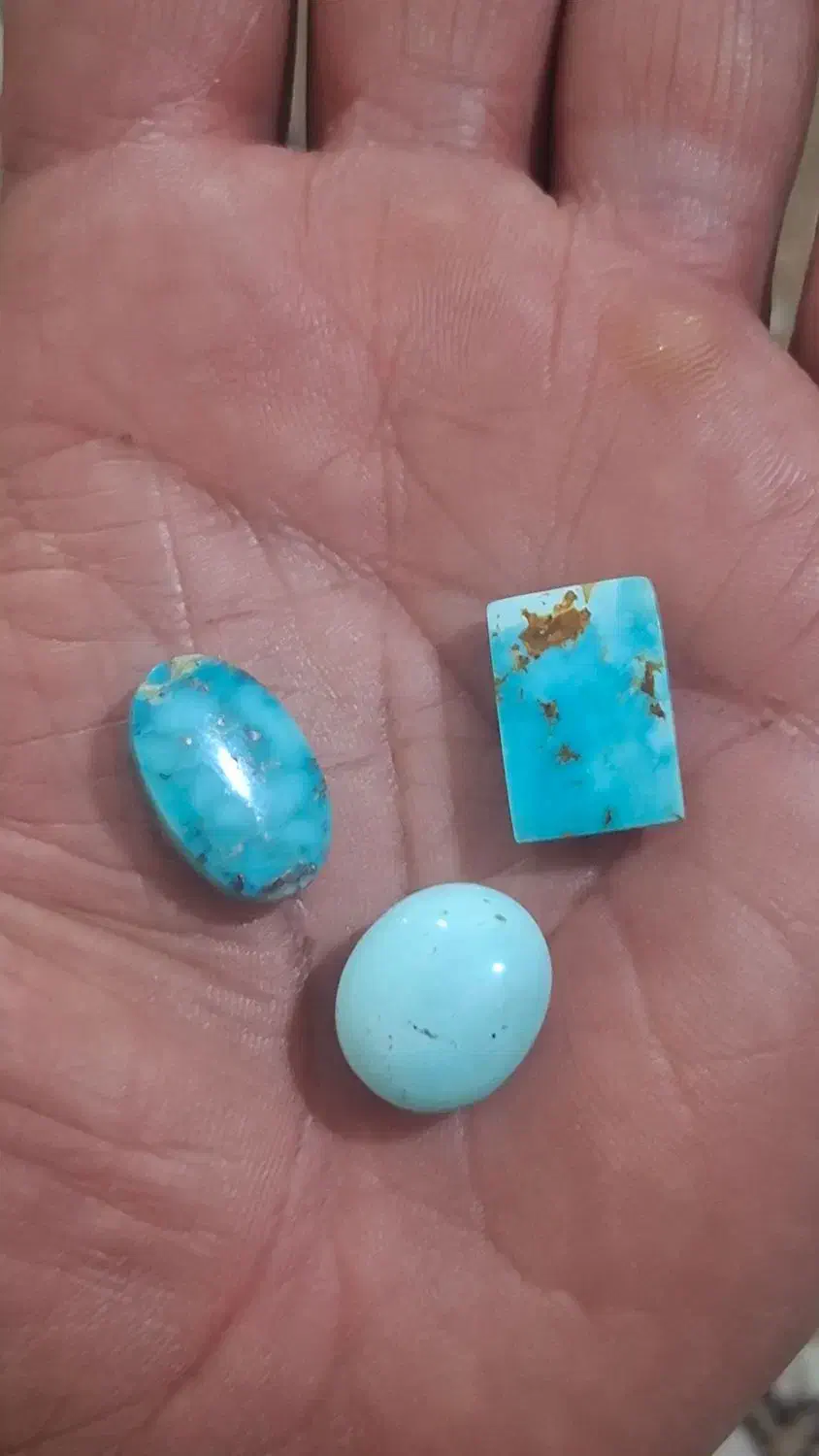 سه عدد فیروزه نیشابور|جواهرات|شیراز, رازی|دیوار