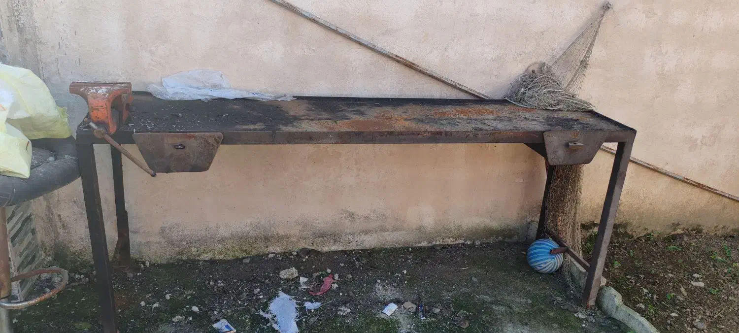 میز کار آهنی با کشو همراه با گیره قدیمی ژاپنی|فروشگاه و مغازه|رشت, لاکان|دیوار