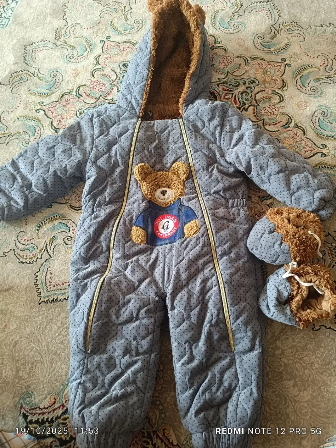 کاپشن سرهمی تدی|کفش و لباس بچه|سیرجان, |دیوار