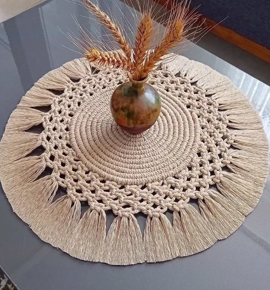 بافت انواع مکرومه|پرده، رانر، رومیزی|رشت, گلسار|دیوار