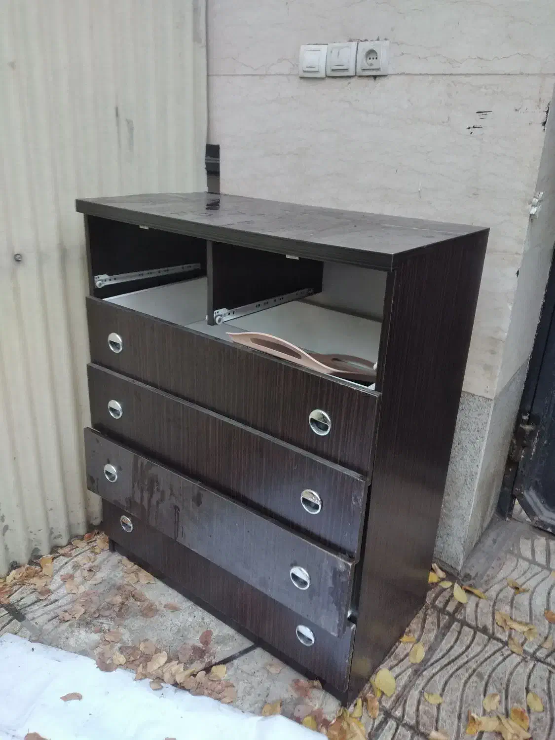 دراور قهوه ای سوخته|جاکفشی، کمد، دراور|تهران, پرستار|دیوار