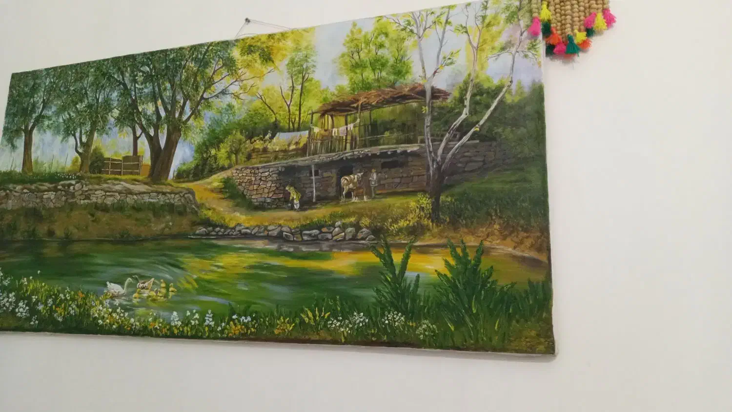 تابلو رنگ روغن (صبح روستا)|تابلو، نقاشی، عکس|بهارستان, |دیوار