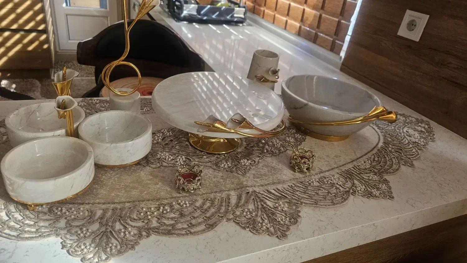 سرویس پذیرایی سنگی|ظروف سرو و پذیرایی|خمینیشهر, |دیوار