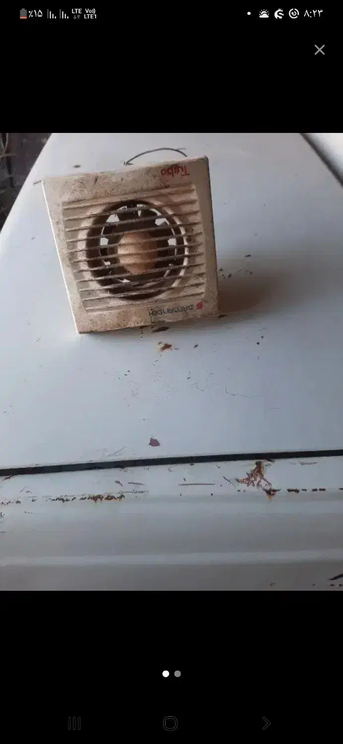 یک هواکش پرقدرت|پنکه و تصفیهکنندهٔ هوا|اهر, |دیوار