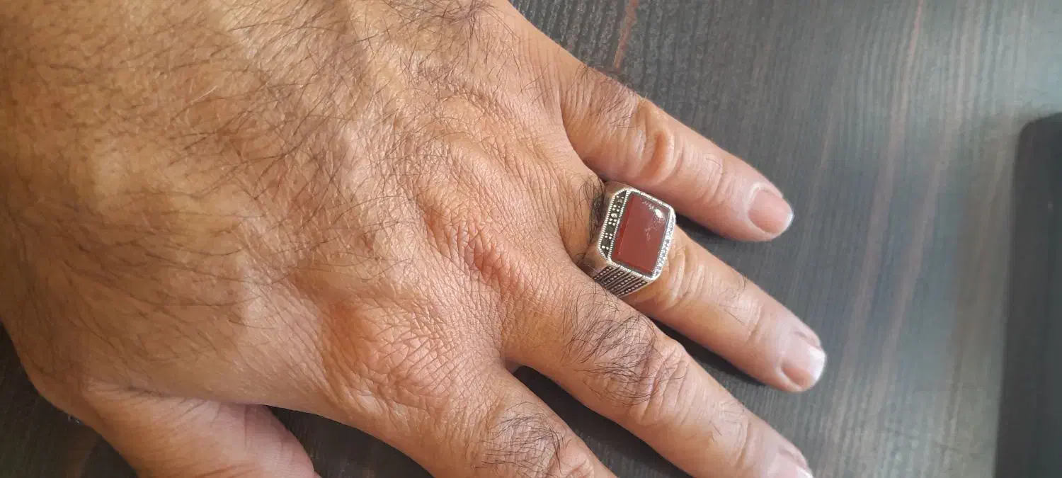 انگشتر نقره عقیق|جواهرات|بهبهان, |دیوار