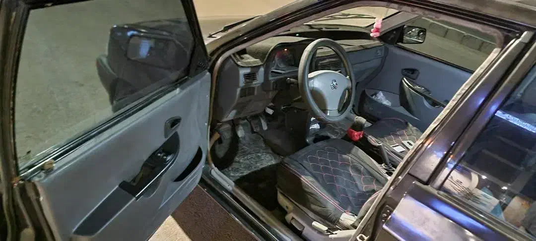 پراید هاچبک مشکی بی‌رنگ، کم‌کار و سالم|خودرو سواری و وانت|کرمان, |دیوار