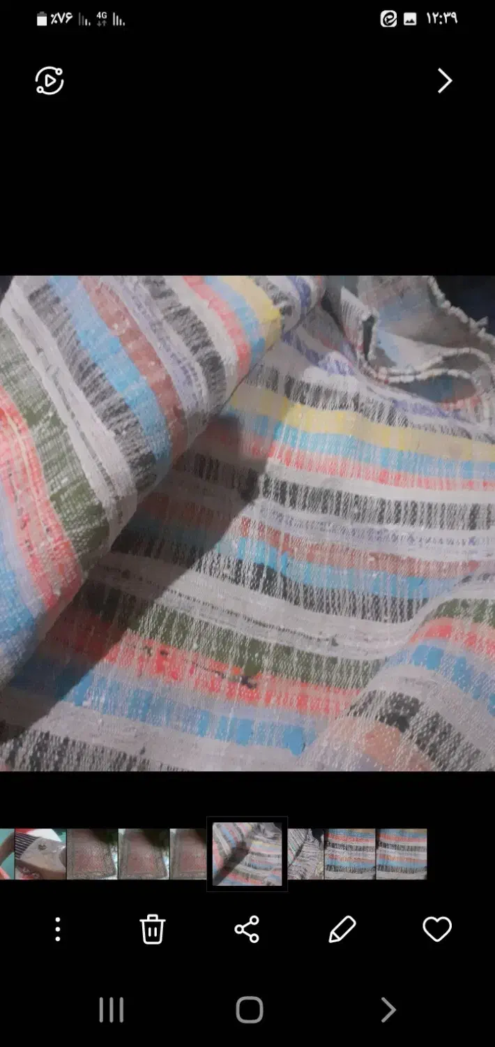 یک عدد گلیم فرش۹متری قدیمی دسباف سربندی|گلیم، جاجیم، گبه|بروجرد, |دیوار