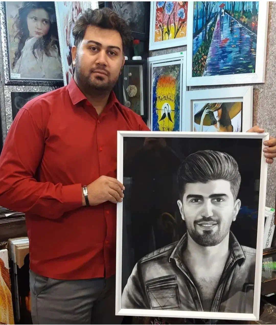 طراحی سیاه قلم به صورت حرفه ای (ویژه شب یلدا)|تابلو، نقاشی، عکس|فردیس, منظریه|دیوار