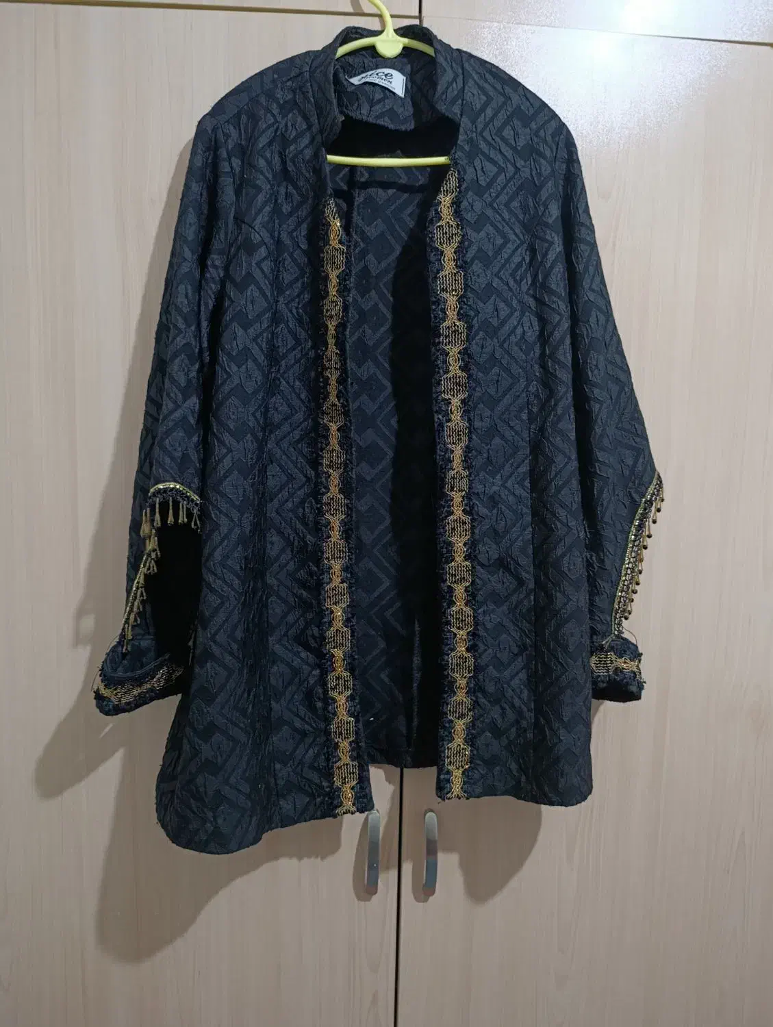 مانتو مشکی مجلسی ژاکارد|لباس|فولادشهر, B4|دیوار