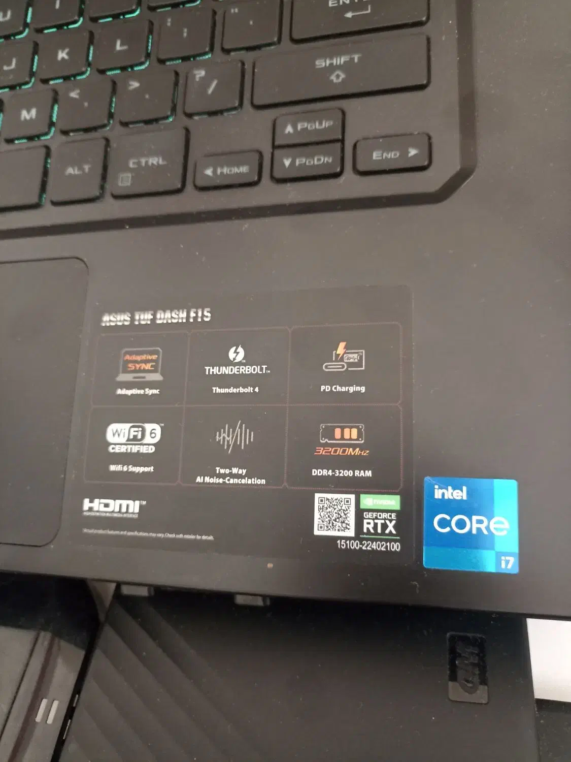 لپ تاپ گیمینگ ASUS TUF DASH FX15 -i7-RTX3060|رایانه همراه|کرج, کیانمهر|دیوار