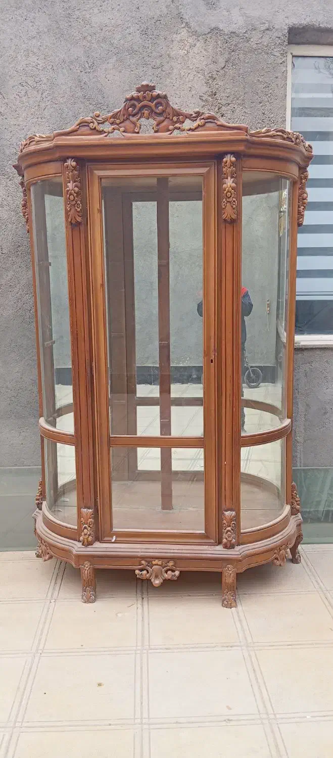 گنجه سلطنتی تمام چوب اصلی|بوفه، ویترین، کنسول|ملک‌آباد, |دیوار