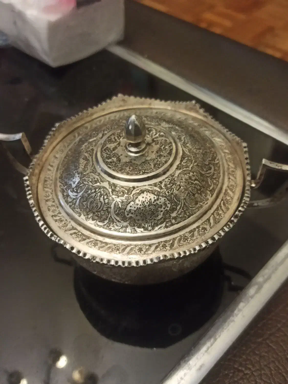 قندان نقره عتیقه|کلکسیون اشیاء عتیقه|تهران, گیشا|دیوار