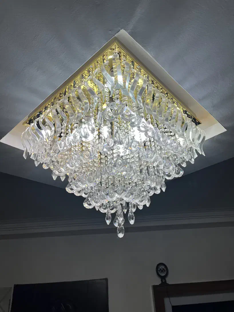 لوستر کریستال سایز ۶۰|لوستر و چراغ آویز|رشت, کوی جام جم|دیوار