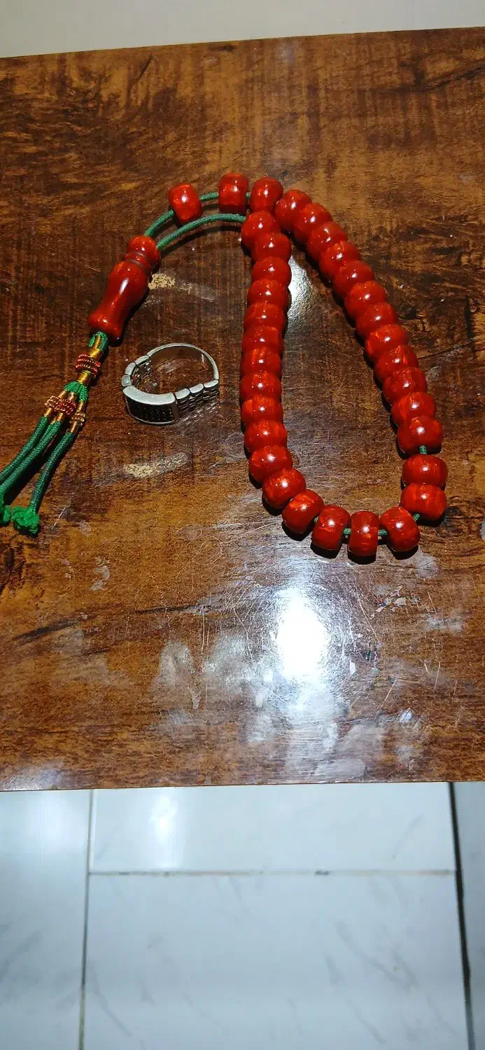 تسبیح کهربها مرجان زرافشان بی نظیر کهنه|کلکسیون اشیاء عتیقه|تهران, مولوی|دیوار