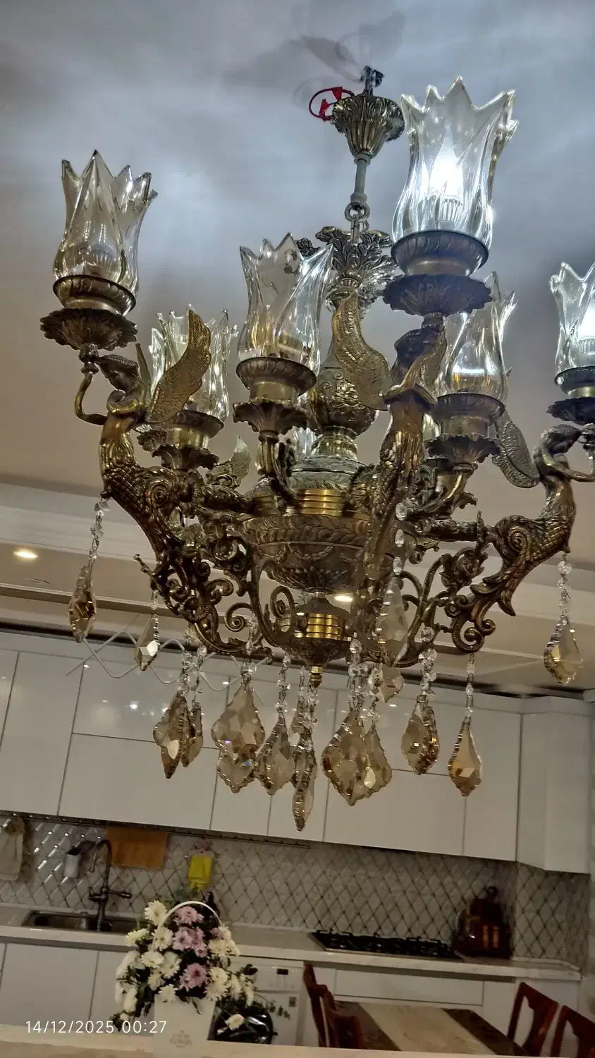 لوستر برنج|لوستر و چراغ آویز|قرچک, شهرک گلها|دیوار