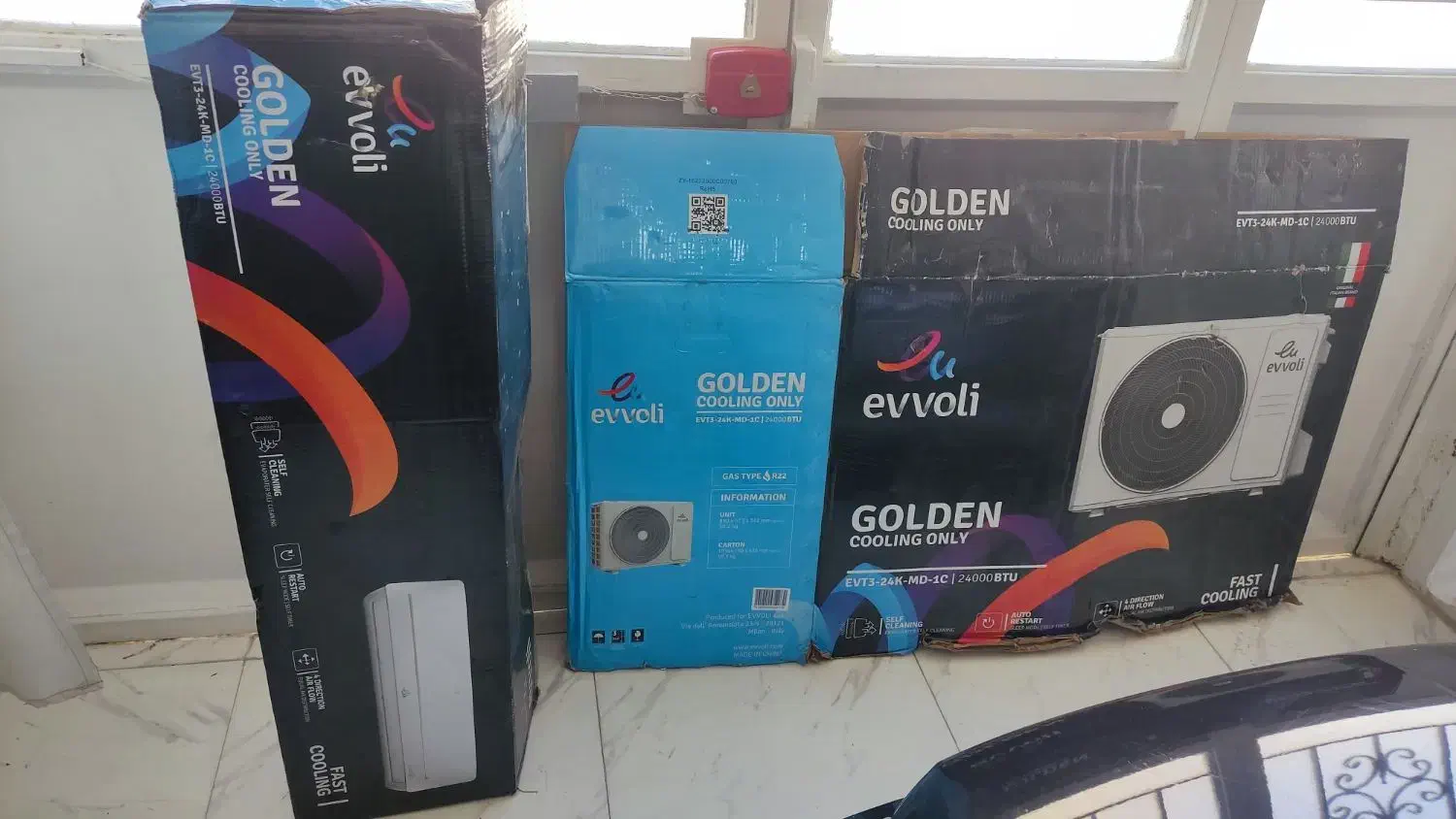 فروش کارتن اسپیلت ایوولی|کولر گازی و فن‌کوئل|شیراز, شهرک سراج‎|دیوار