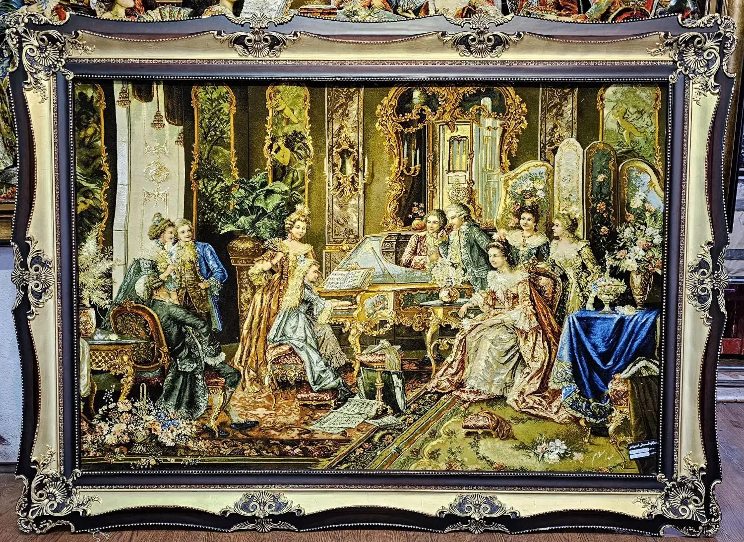 تابلو فرش پیانو زن ۱۰۰*۱۵۰|تابلو فرش|تهران, علم و صنعت|دیوار