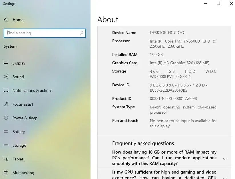 لپتاپ توشیبا Toshiba B65، i7، رم 16، 15 اینچ،سالم|رایانه همراه|کرمان, |دیوار