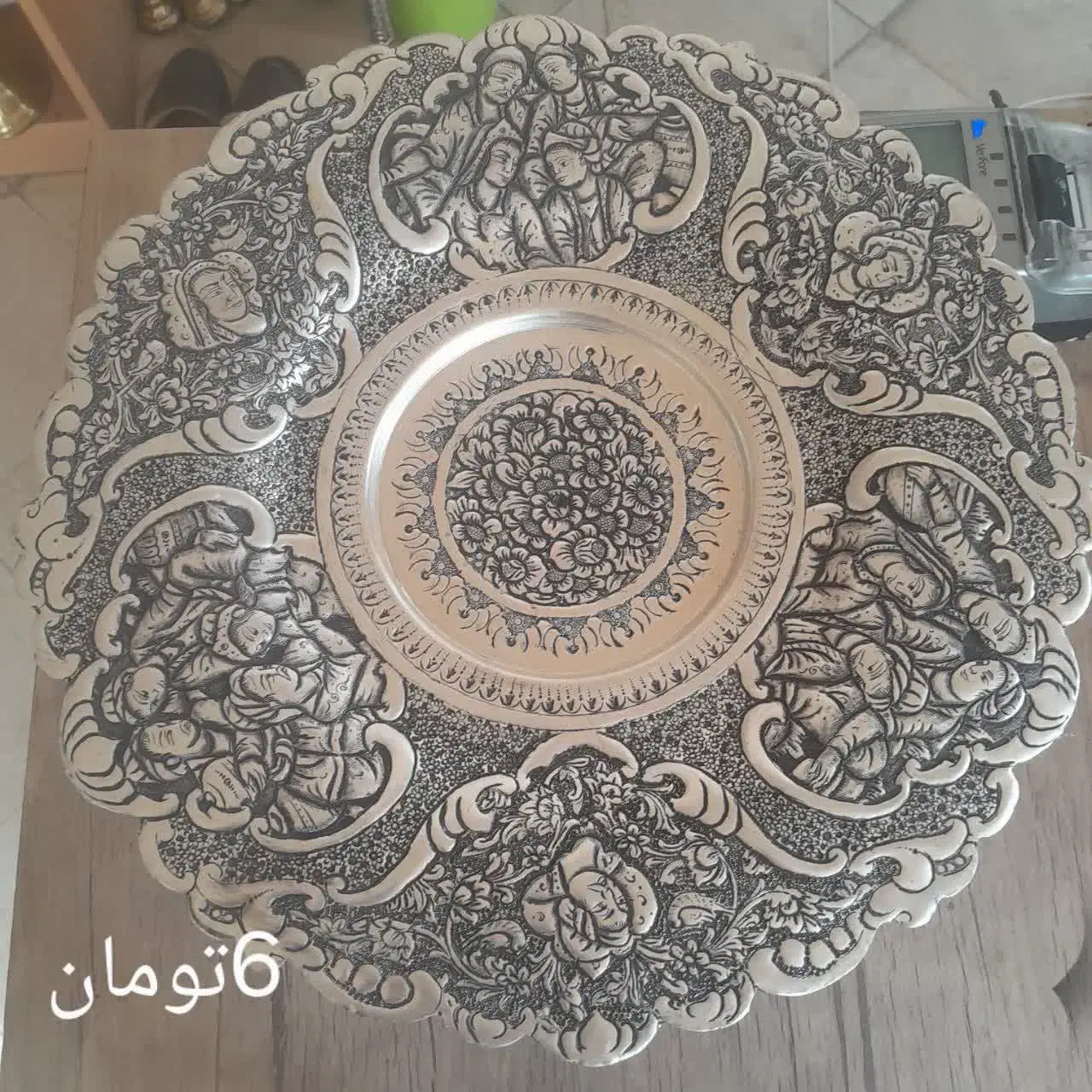 قلم زنی  ظروف برنجی  مسی ونقره نقره نما|صنایع دستی و سایر لوازم تزئینی|اصفهان, شهرک ولیعصر|دیوار