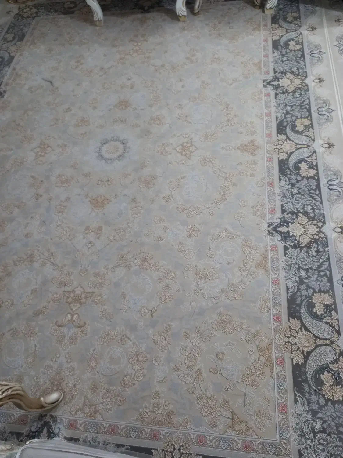 یک جفت فرش ۱۲۰۰ شانه تراکم ۳۶۰۰ گل برجسته نو|فرش|الوند, |دیوار