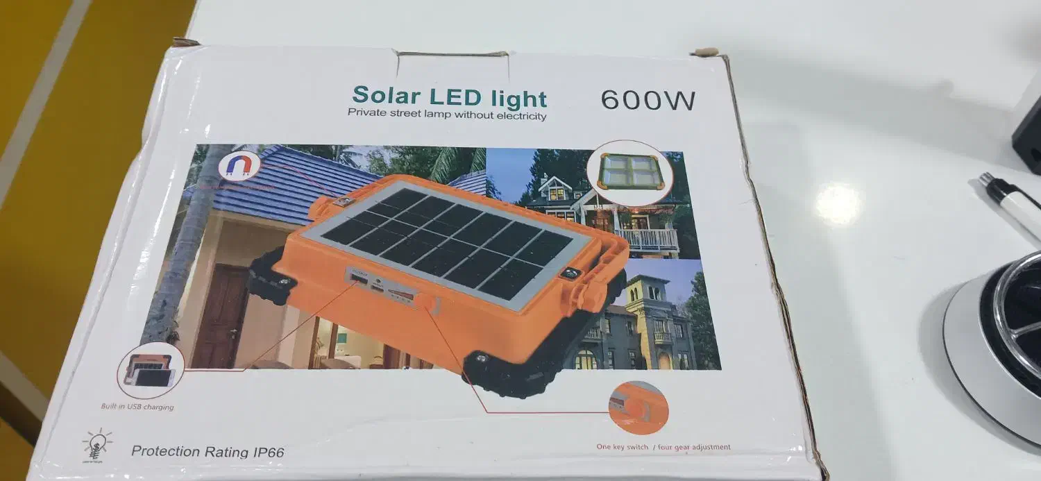 پرژکتور پنل خورشیدی 600w مدل ip66|لامپ و چراغ|اهواز, کوی باهنر|دیوار