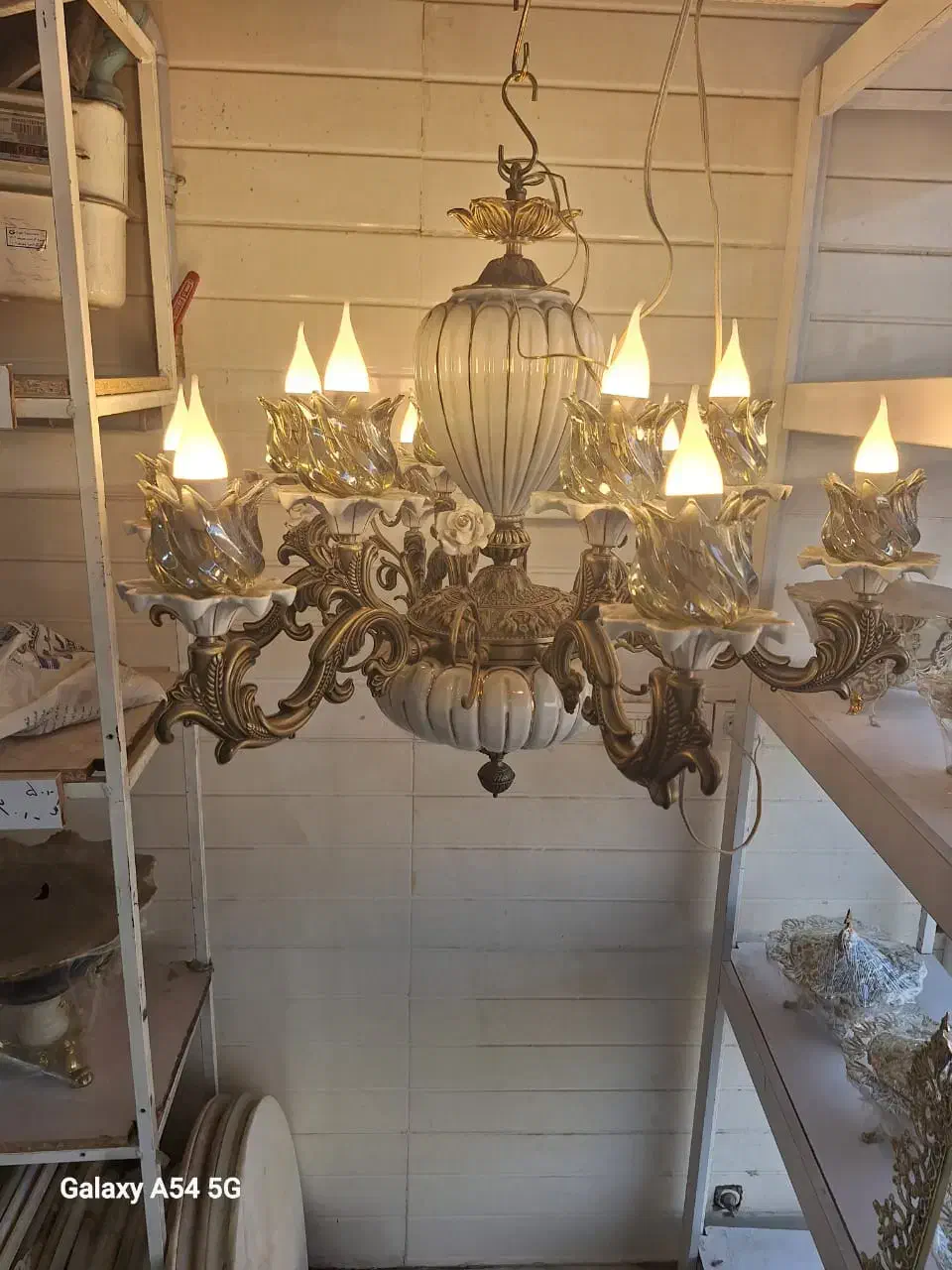 لوستر۶ شاخه ۱۲ شعله|لوستر و چراغ آویز|پاکدشت, خاتون آباد|دیوار