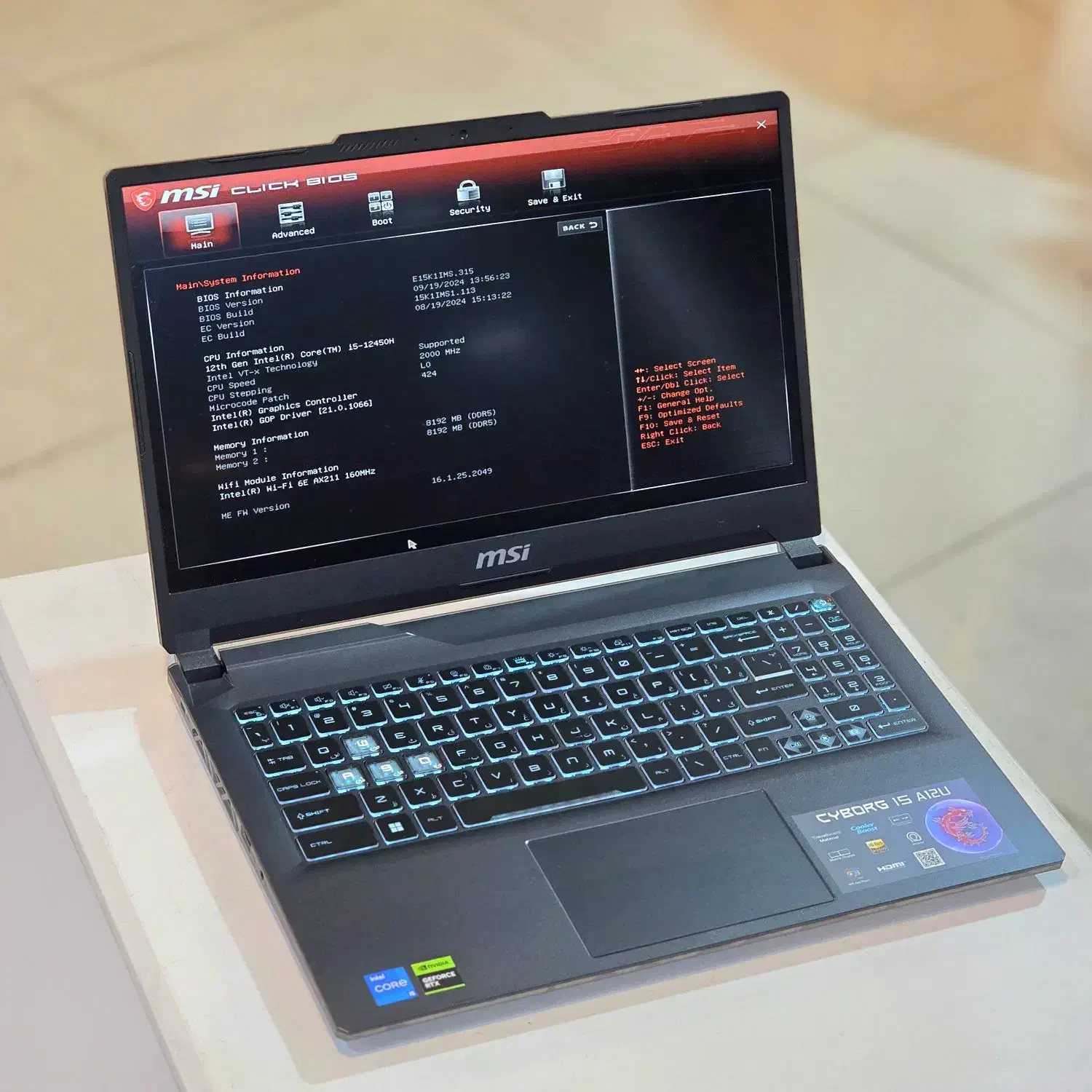 لپتاپ گیمینگ MSI Cyborg 15 گرافیک RTX2050|رایانه همراه|شیراز, ملاصدرا|دیوار