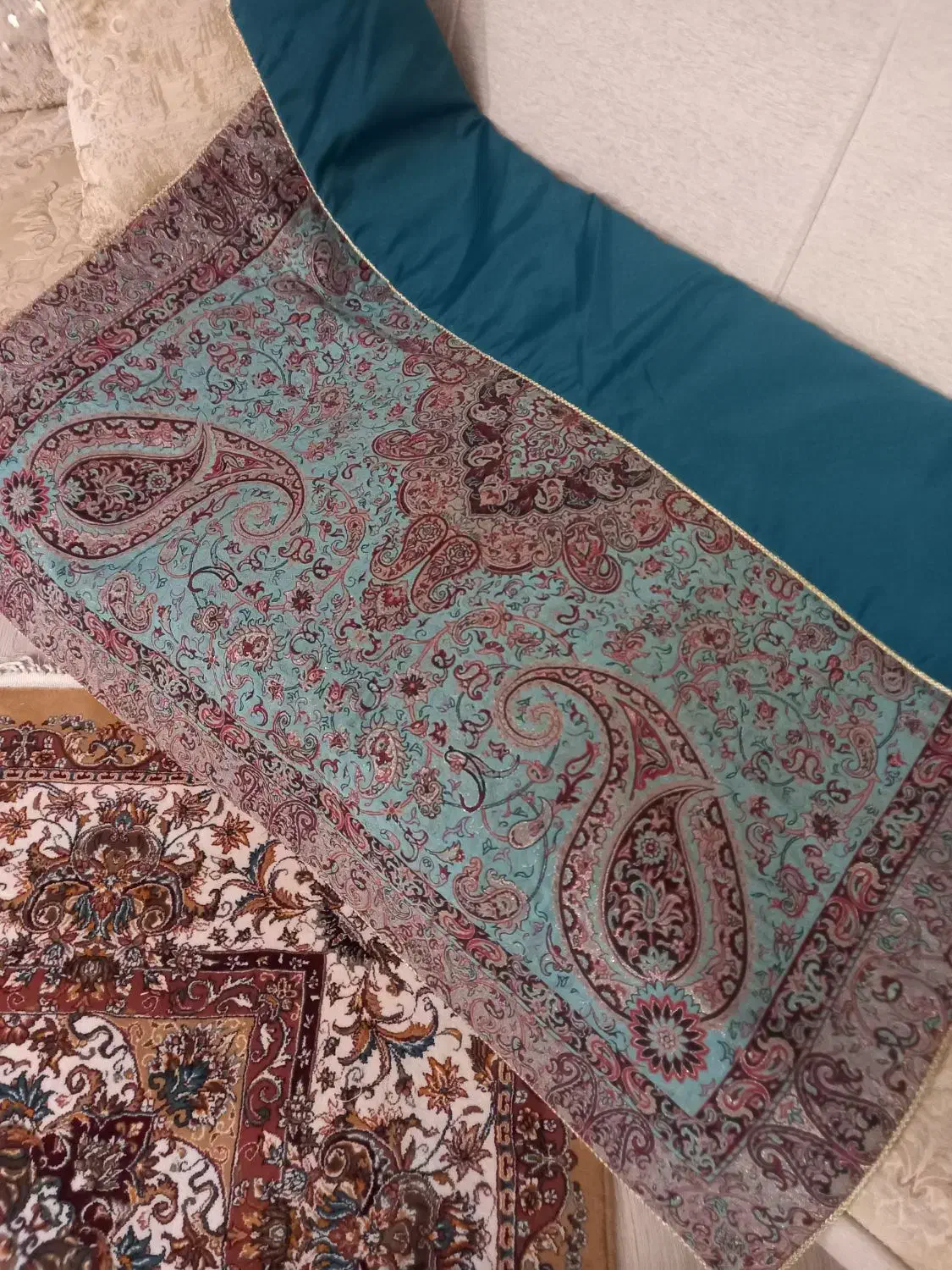 رومیزی ترمه|پرده، رانر، رومیزی|تبریز, |دیوار